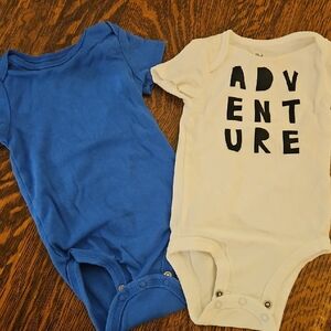 Blue and White Kids One Pieces Set